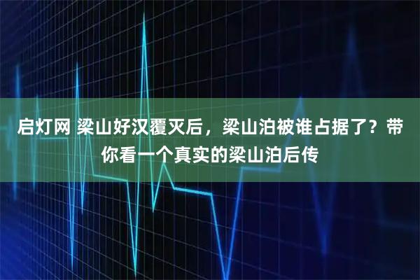 启灯网 梁山好汉覆灭后,梁山泊被谁占据了?带你看一个真实的梁山泊后传