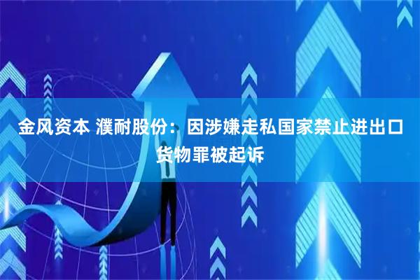 金风资本 濮耐股份：因涉嫌走私国家禁止进出口货物罪被起诉