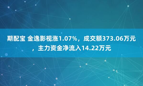 期配宝 金逸影视涨1.07%，成交额373.06万元，主力资金净流入14.22万元