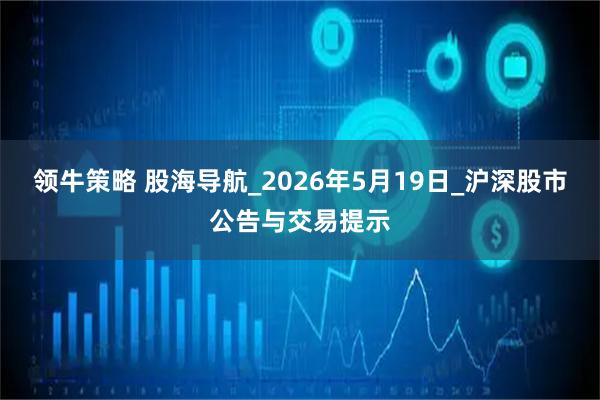领牛策略 股海导航_2026年5月19日_沪深股市公告与交易提示
